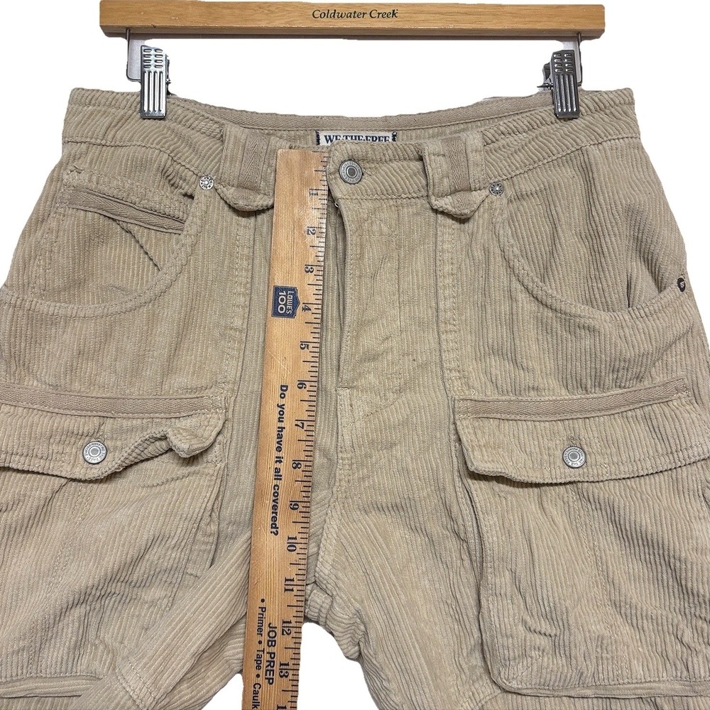 We The Free People Pants London Calling Corduroy Cargo Tapered Leg Boho Sz 28 - Picture 8 of 14
